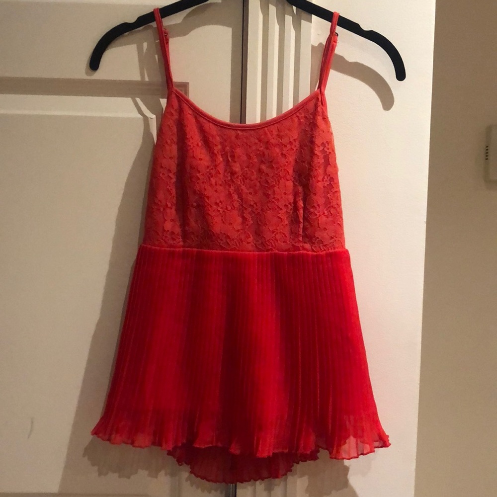 Red TULLE Top